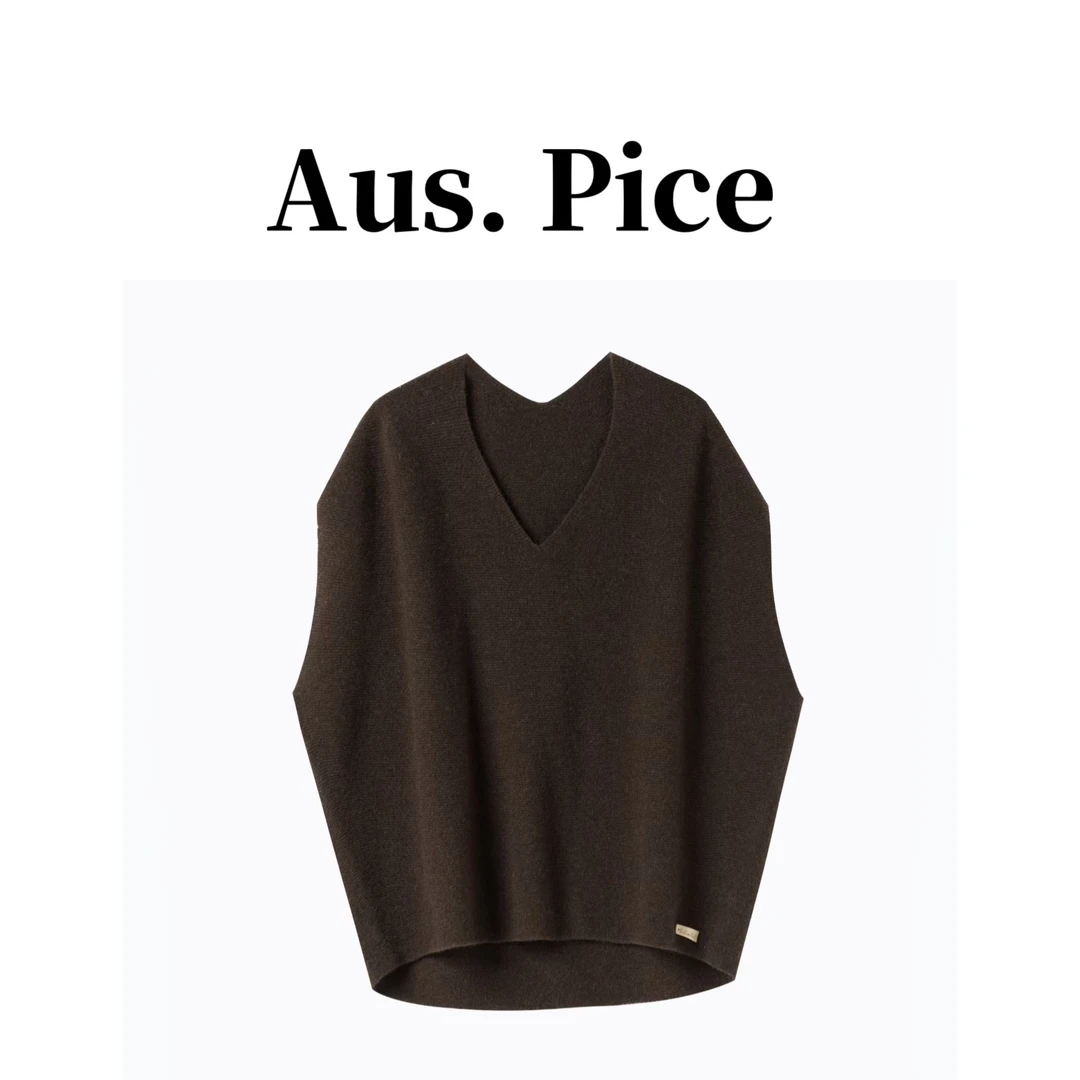 高奢纯牦牛绒V领柔软设计款马甲针织无缝百搭时尚气质秋冬毛衣