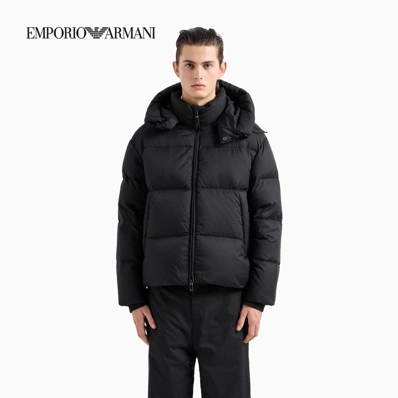 EMPORIO ARMANI/阿玛尼男女同款80白鸭绒保暖情侣面包服羽绒服