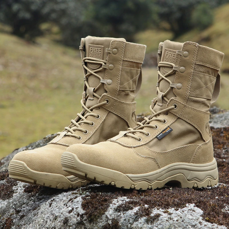 高帮沙漠作战训靴男超轻耐磨减震战术靴轻便防滑户外透气靴子薄款