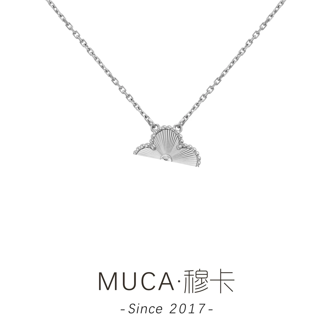 铜合金项链 镭射花轻奢时尚简约百搭坠项链J025