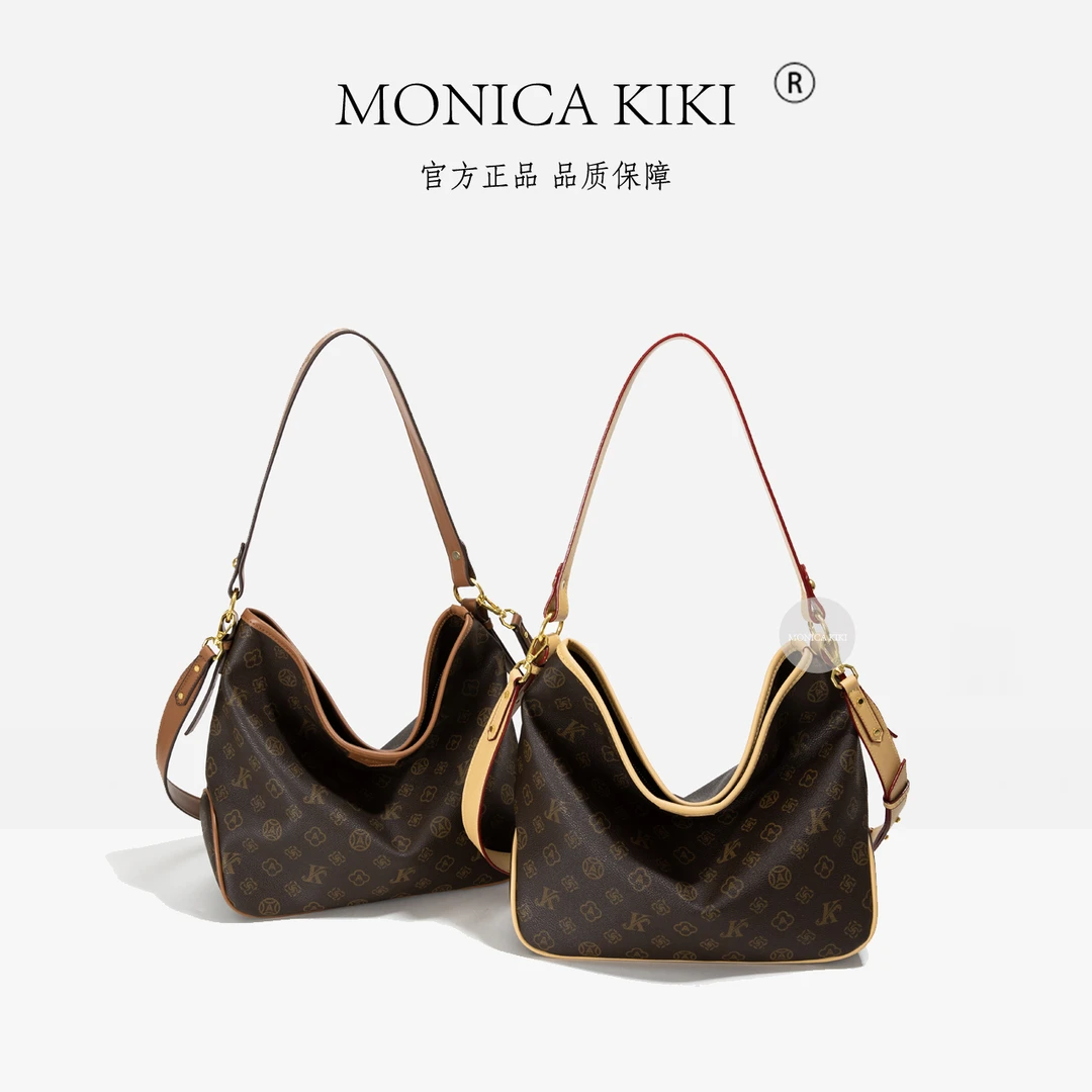 MONICA KIKI/莫妮卡奇奇2025新款单肩包质感大容量机场包8163双