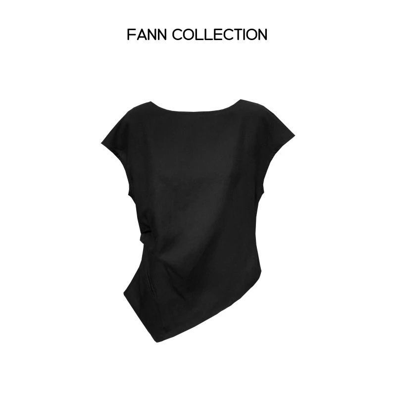 饭饭FANN COLLECTION 亚麻天丝套装 夏季不规则设计感FANNE002