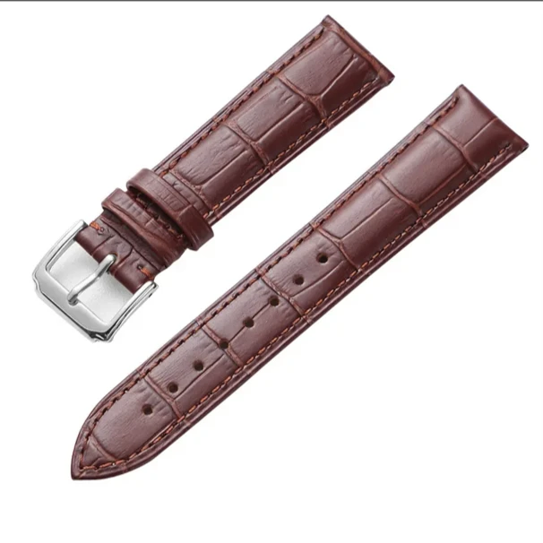 品牌原装经典高质量棕色皮表带针扣款