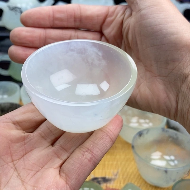 岫玉四大名玉茶杯50毫升未镶嵌