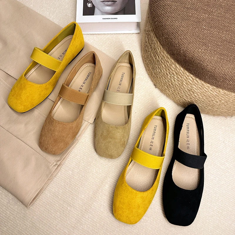 2025春夏新品平底单鞋时尚百搭方头女鞋LF8547