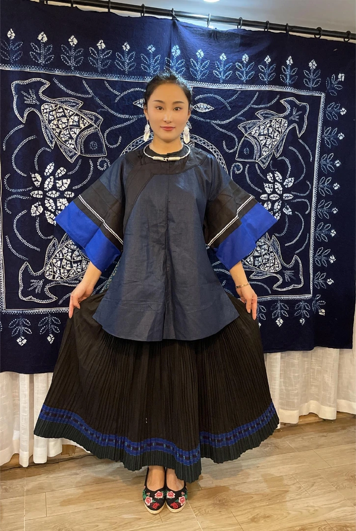 苗族正宗土布老绣