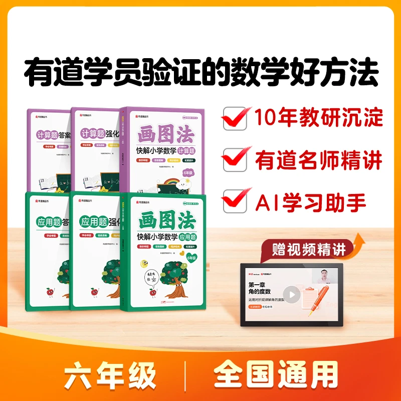 【当当】画图法快解小学数学六年级：应用题+计算题（套装）