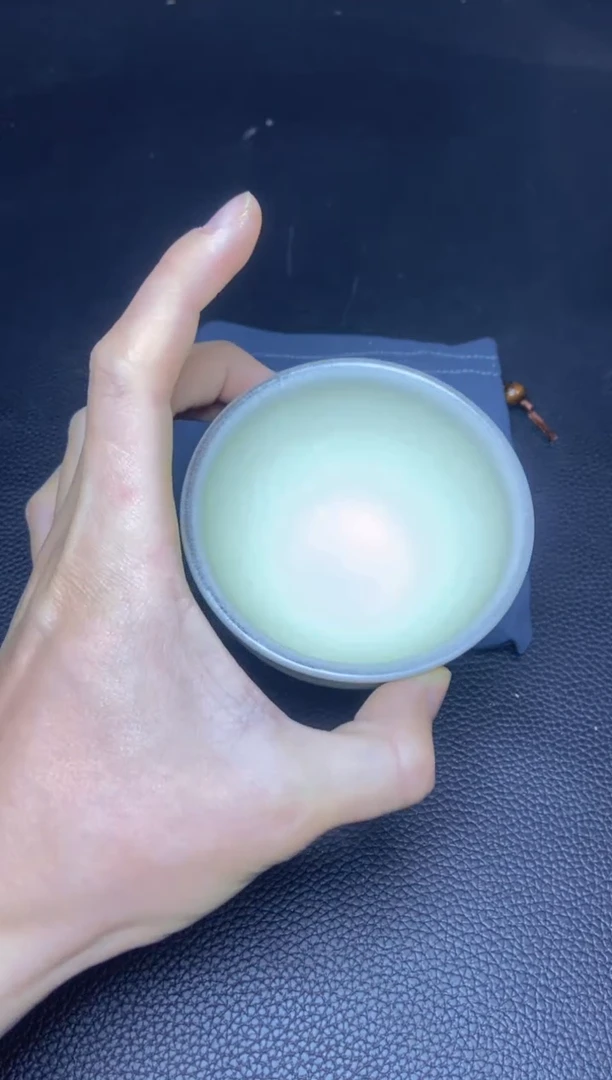 【闪购商品】瓷茶盏白贝樽杯，配盏袋