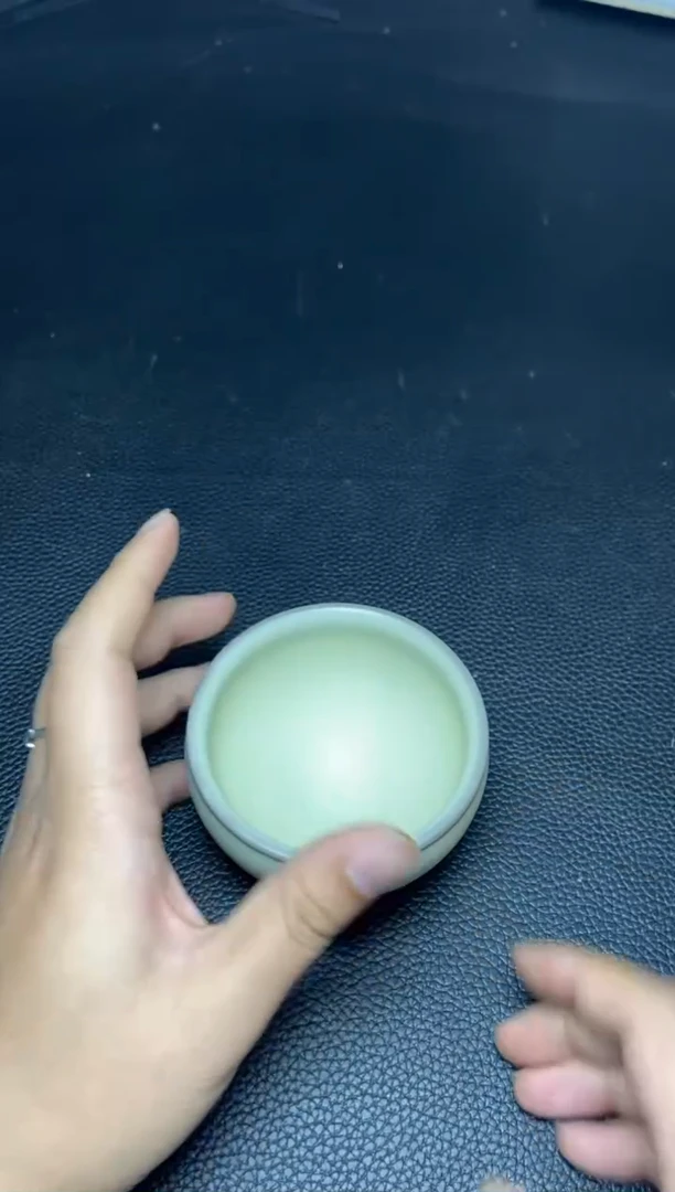 【闪购商品】瓷茶盏白贝将军杯，配盏袋