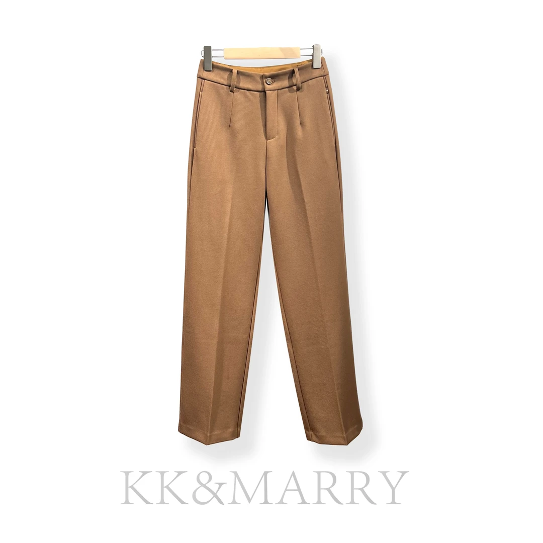 KK&MERRY休闲百搭气质时尚纯色简约女士直筒西裤CLBC0546裤子