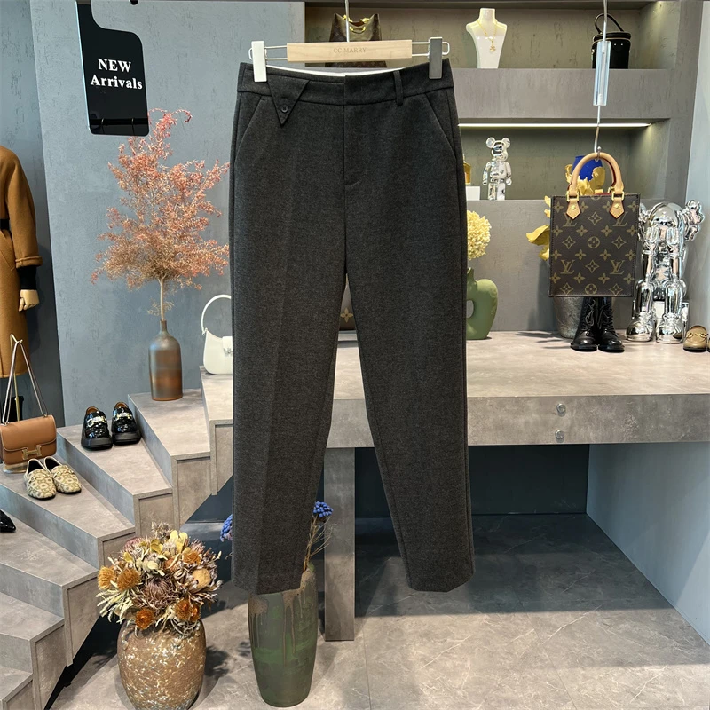 三角裤3.0版【深圳曦曦高端女装】2022冬款直筒百搭显瘦西裤BC580