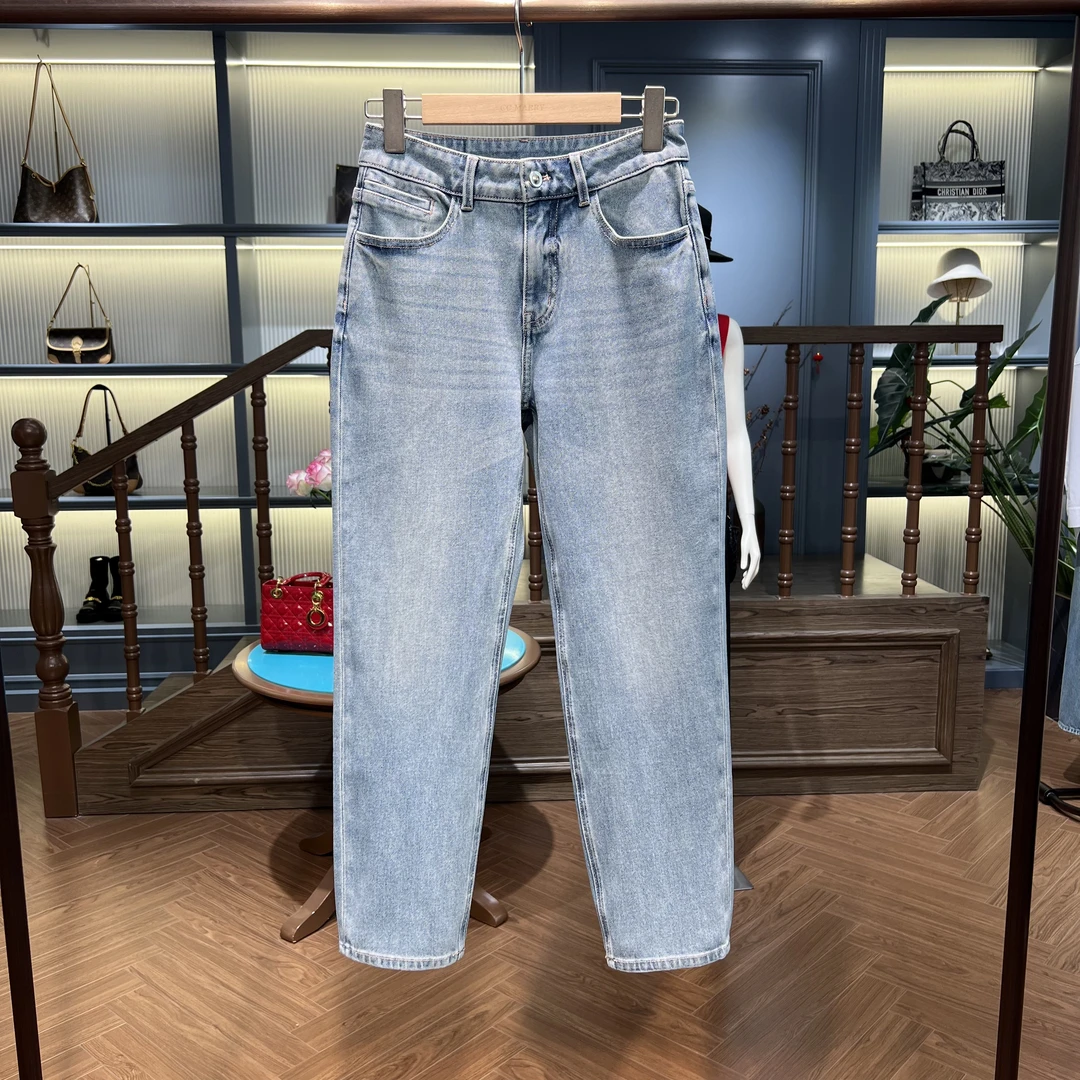 KK&MERRY时尚洋气减龄显瘦高腰百搭休闲萝卜牛仔裤KKBC536