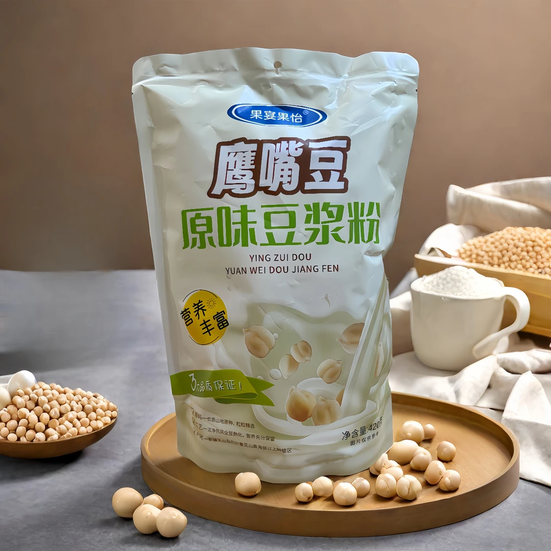 果宴果怡新疆特产鹰嘴豆豆浆粉420克早餐冲饮营养原味豆浆小袋