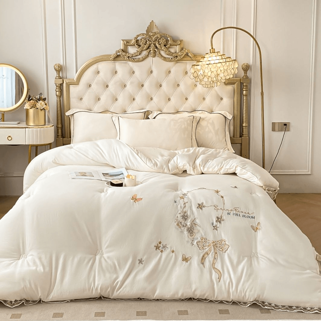 【高货清仓】精品定制精工刺绣花边蚕蛹蛋白被-艾莉娜/6斤