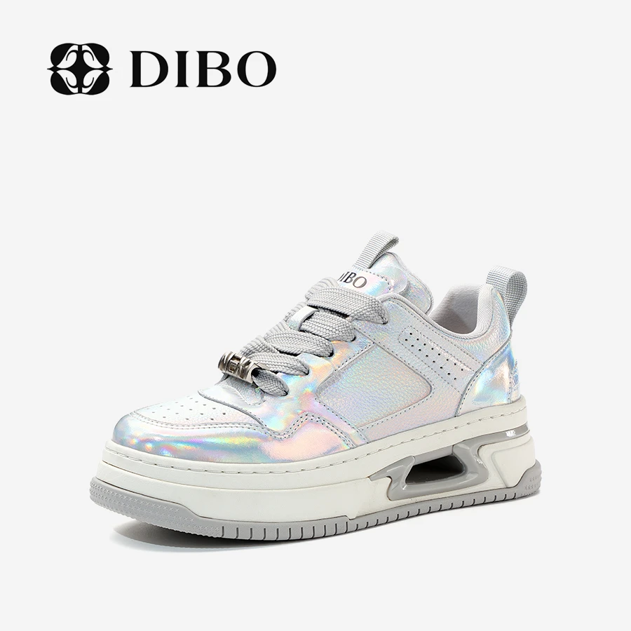 DIBO碲铂星空系列低帮潮款小白鞋时尚百搭舒适厚底休闲鞋24193611