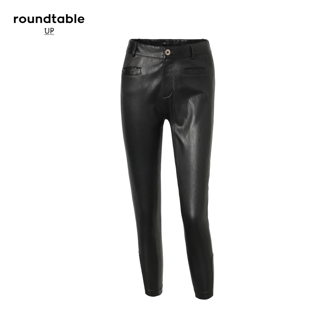 UP骑马显瘦修身弹力高腰时尚百搭秋冬休闲皮裤 ZCW4404024