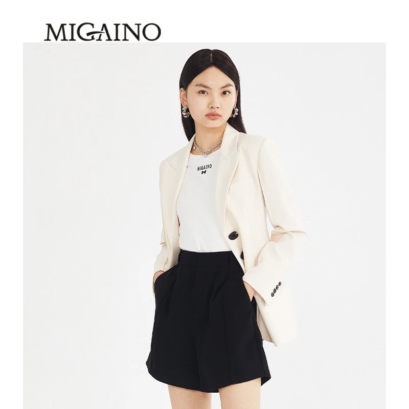 曼娅奴【休闲西装】外套女春秋季款简约小个子高级感西服