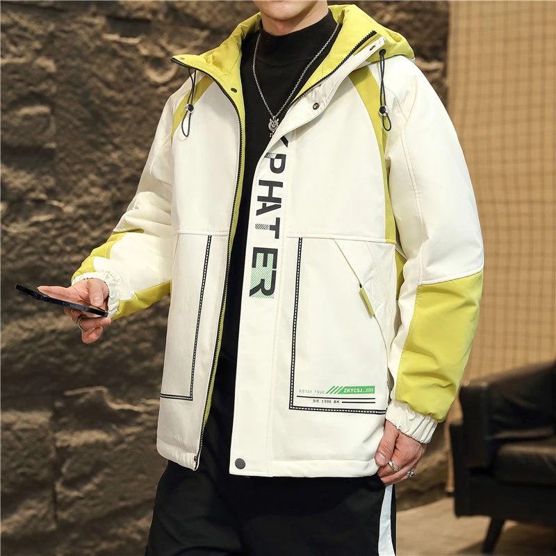 加绒加厚夹克男秋冬新款外套男休闲百搭秋季男夹克时尚简约男装