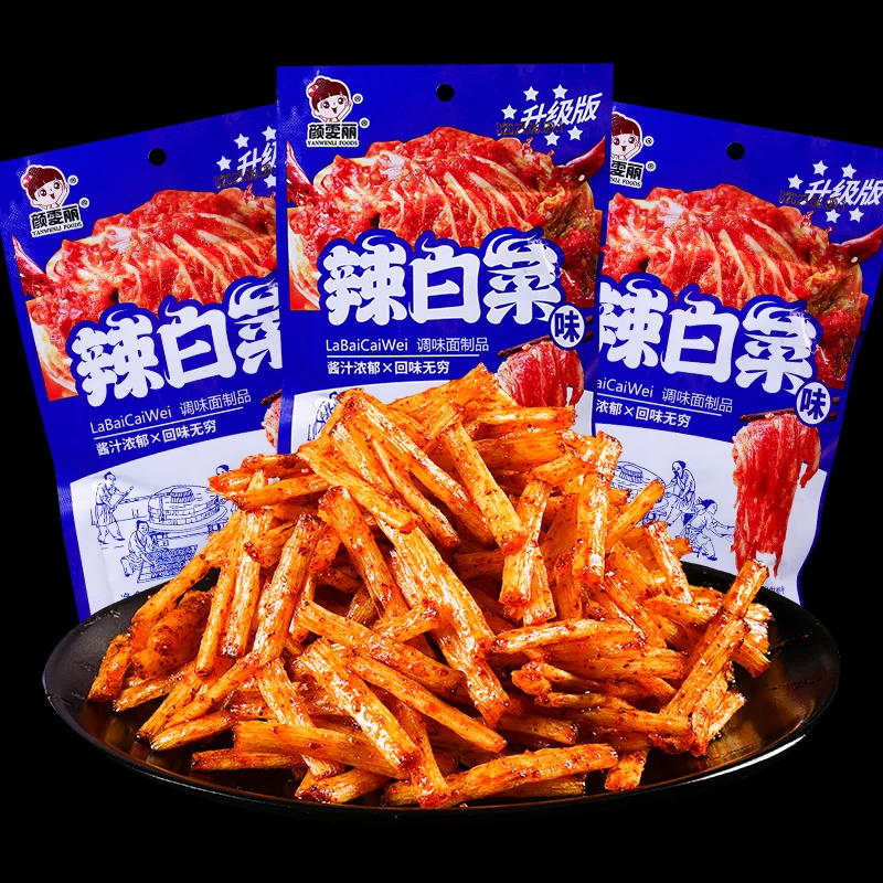 颜雯丽辣白菜味辣条小零食麻辣儿时经典怀旧童年麻辣校园休闲小吃
