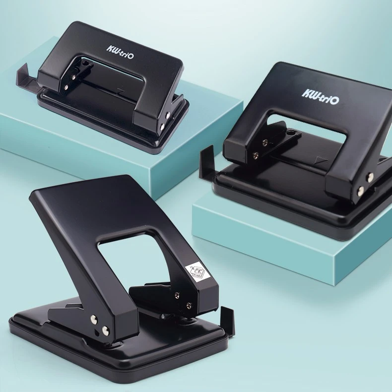 可得优双孔2孔打孔器定位标尺装订机活页重型打孔机40页两孔A4纸