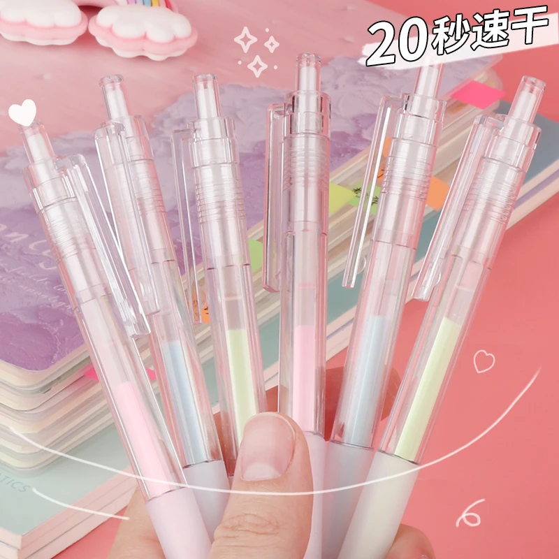 笔型点点胶少女心笔形点点笔手帐专用点点胶式笔速干无痕儿童手工