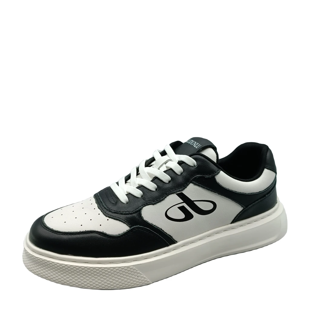 鹭登路头层牛皮低帮鞋春季秋季时尚小白鞋透气百搭男士真皮板鞋