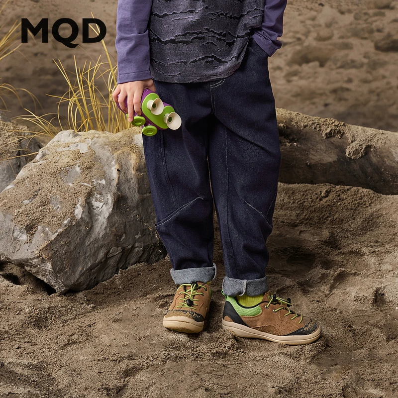 【防褪色】MQD儿童潮牌服装24秋季新品潮酷休闲牛仔老爹裤9643W1429