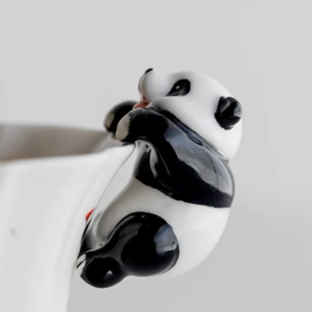 小黑 手工手作挂杯小熊猫摆件