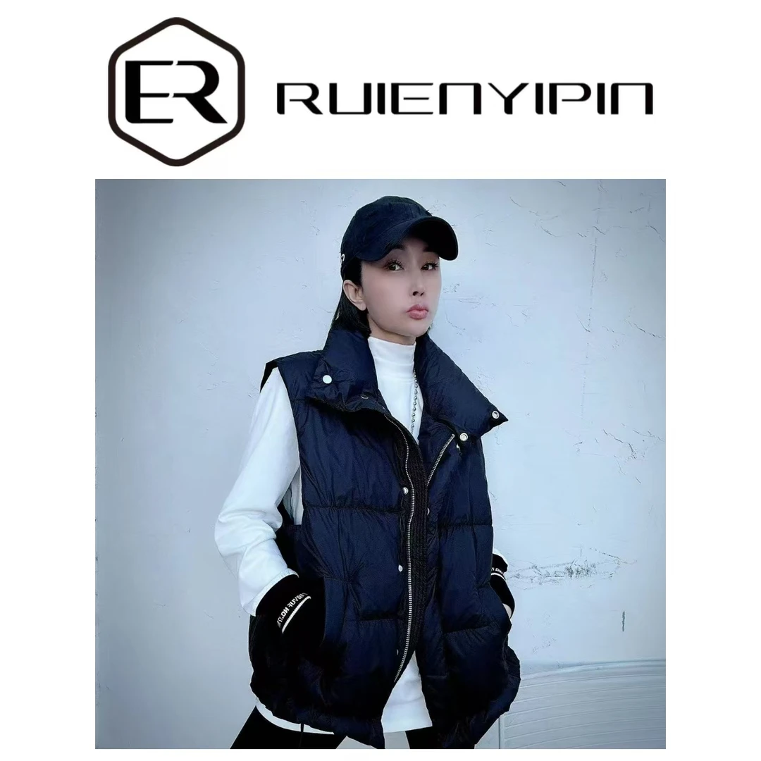 6601#时尚工字立领羽绒马甲