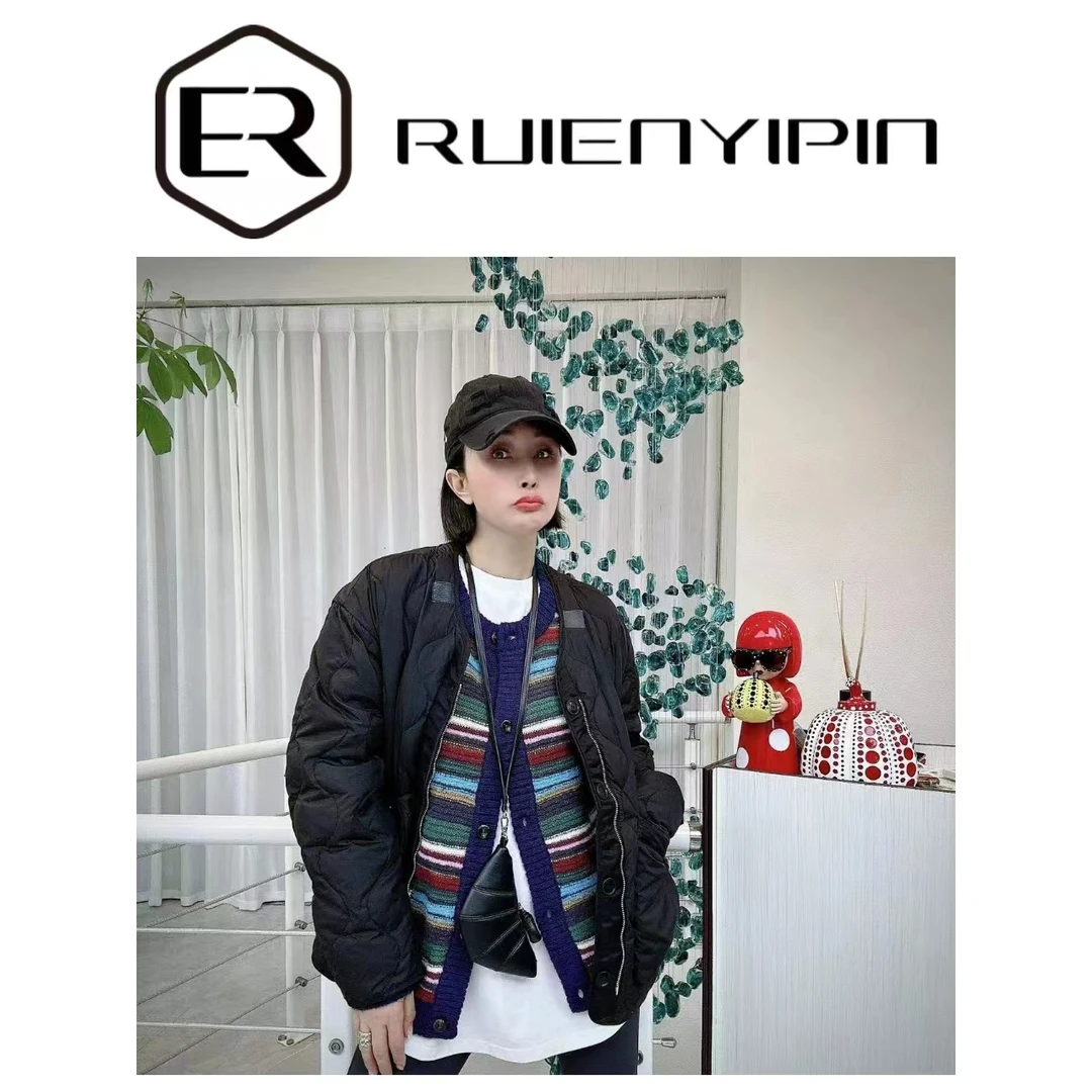 6566#波浪纹薄款羽绒衣