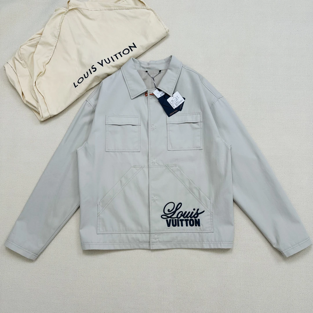 Louis Vuitton/路易威登 刺绣logo工装夹克/全新/52码/WL0097