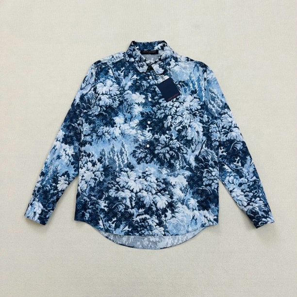 全新未使用 Louis Vuitton/路易威登 老花花卉衬衣/XL码/WL0575