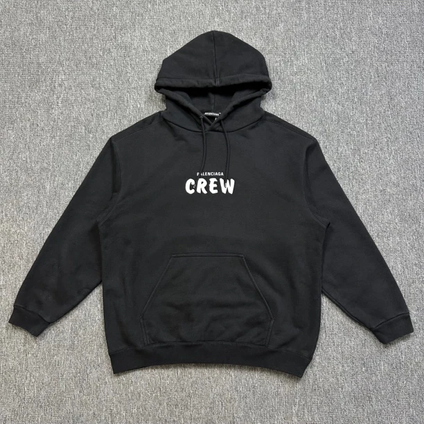 BALENCIAGA/巴黎世家 CREW系列印花logo卫衣/98新/L码/WL0098