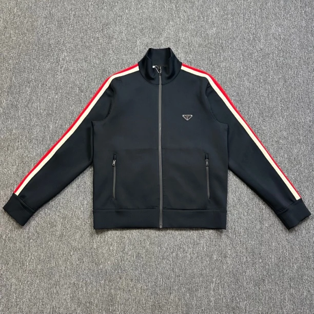 PRADA/普拉达 三角钢标织带夹克外套/99新/XXL码/WL0074