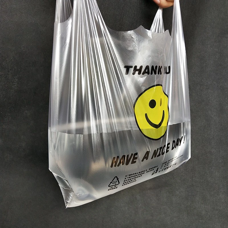 透明笑脸袋加厚塑料袋购物袋外卖袋方便袋水果袋礼品袋定做定制