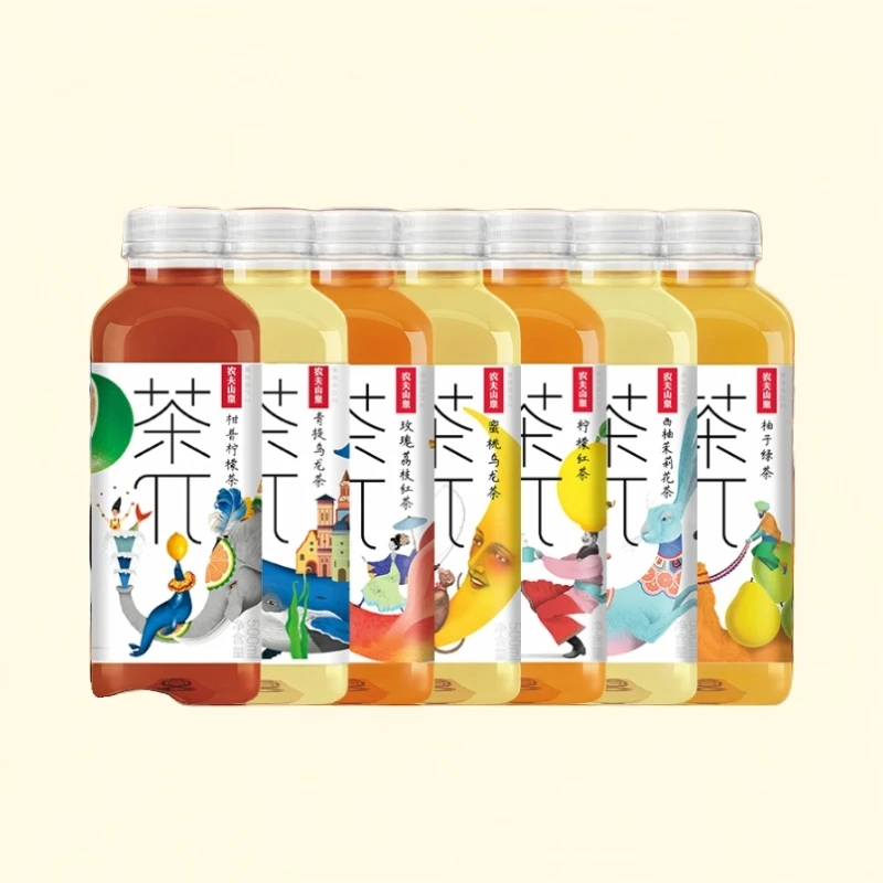 (口味上新)农夫山泉茶π【500m*15瓶】多种口味饮料整箱批发