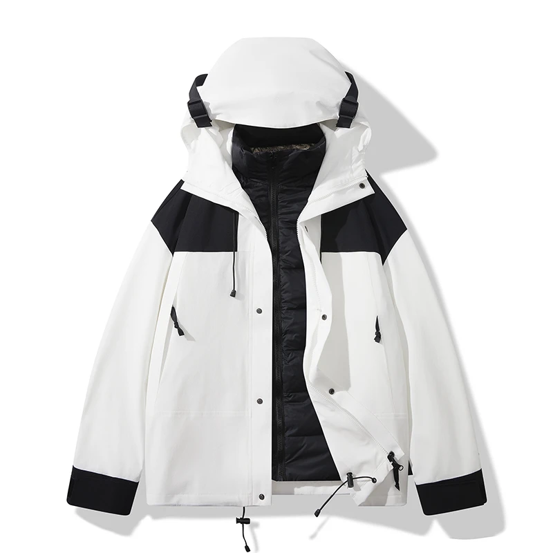 VPAVILIN羽绒服情侣户外冬季羽绒内胆三防面料冲锋衣连帽保暖潮流