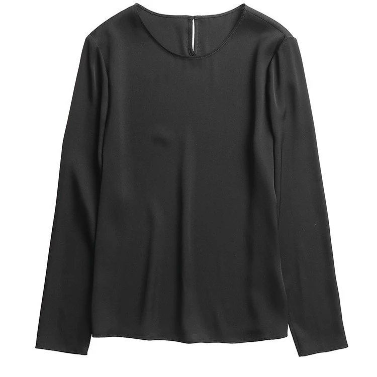 强烈推荐精英感的小“强势”19姆米弹力双桥长袖宽松套头百搭