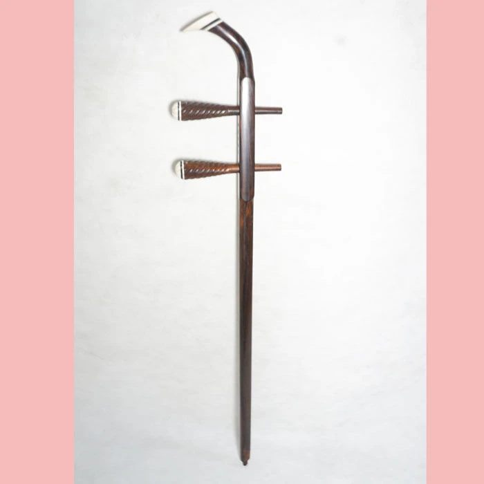 明清旧料老红木二胡杆子扁杆 弯头 荷塘月色