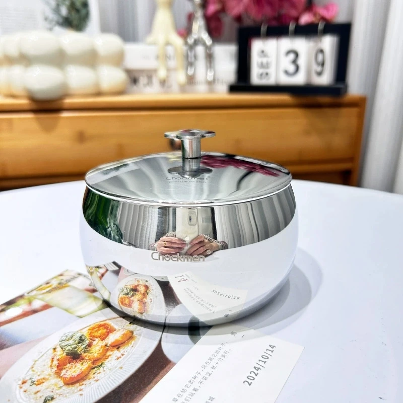 多用罐18/10不锈钢调味罐储存罐密封罐单层实心糖罐蒸炖蛊