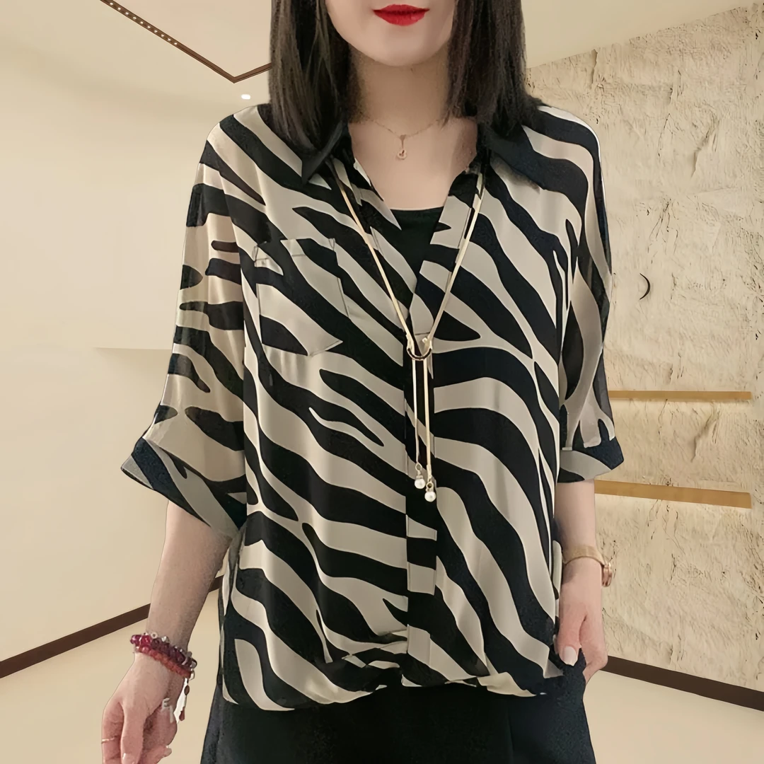 洋气显瘦新款百搭七分袖T恤女夏季轻薄透气清爽气质时尚减龄上衣