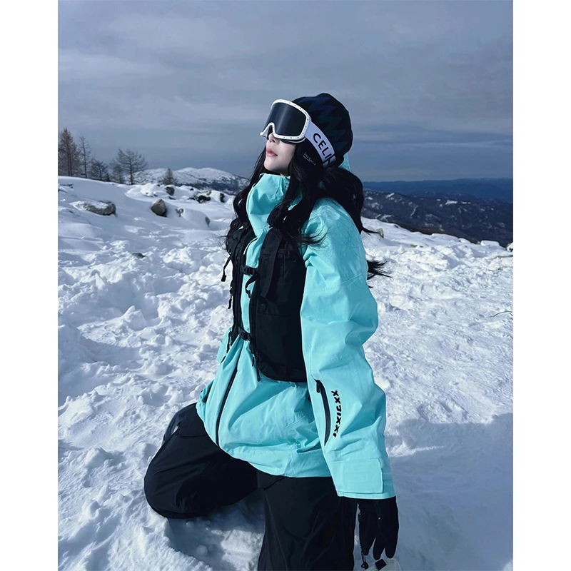 东北零下防寒滑雪服套装冬季情侣登山滑雪裤两件套防风防水棉服男