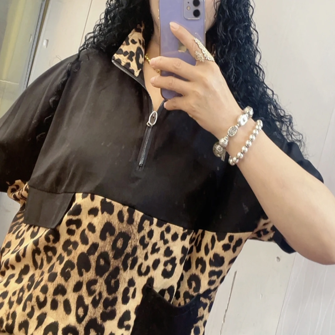 6827意大利进口三醋酸面料立领休闲短袖