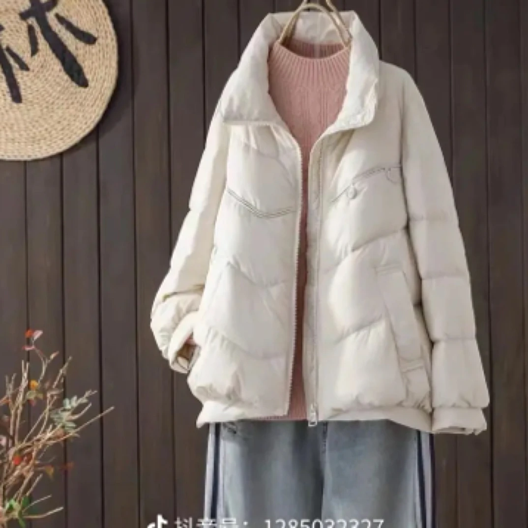 103冬季新款两粒扣子立领羽绒服