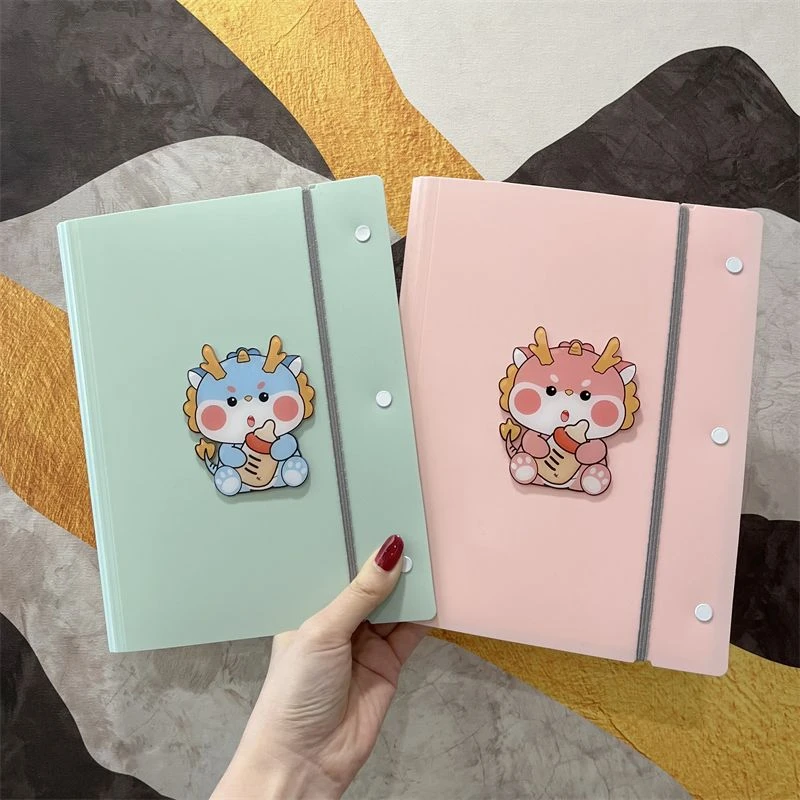 龙年孕妇a4a5绑带折叠档案册宝妈产检报告单收纳册卡通便携资料册