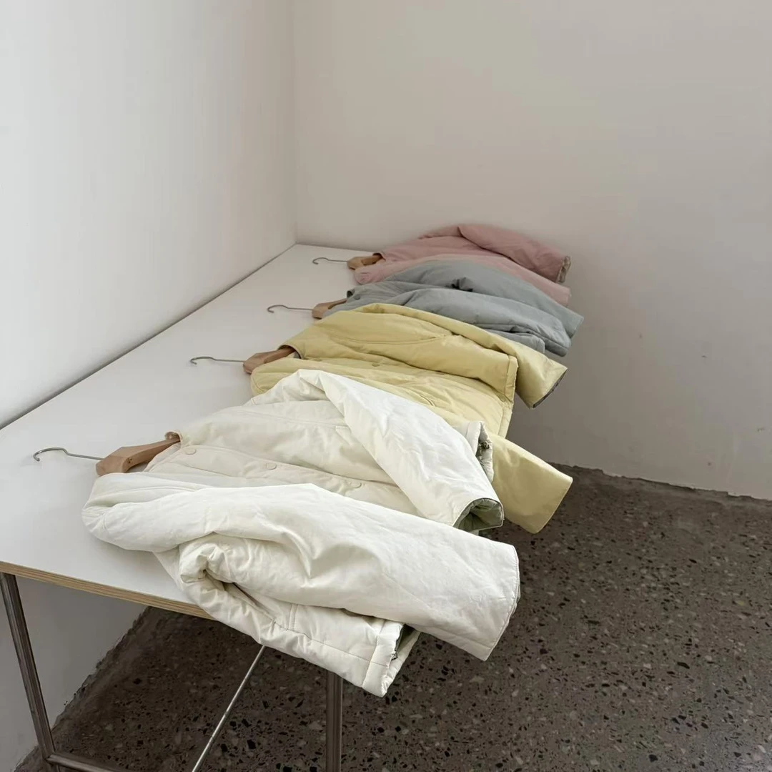 清8738糖果色按扣棉服圆领棉服no.退no.换