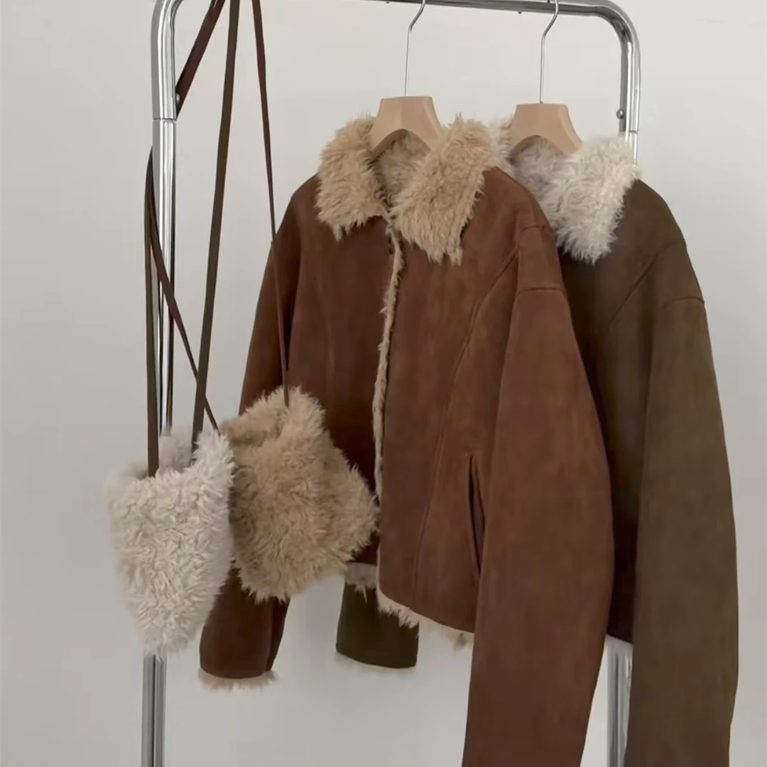 清8019毛绒领棉服斜挎包no.退no.换