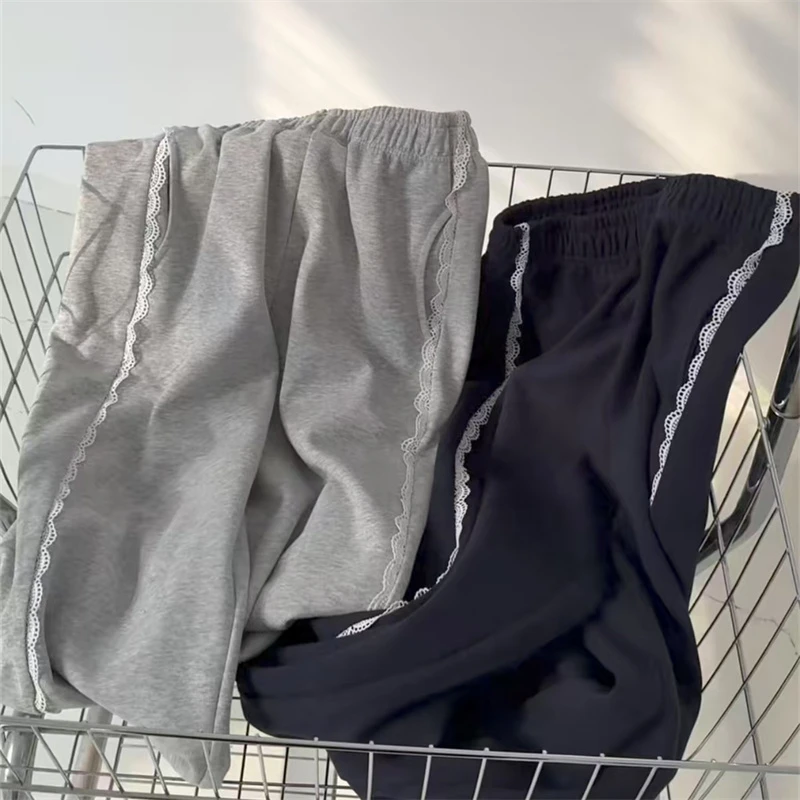 清4037蕾丝边休闲裤    no.退no.换