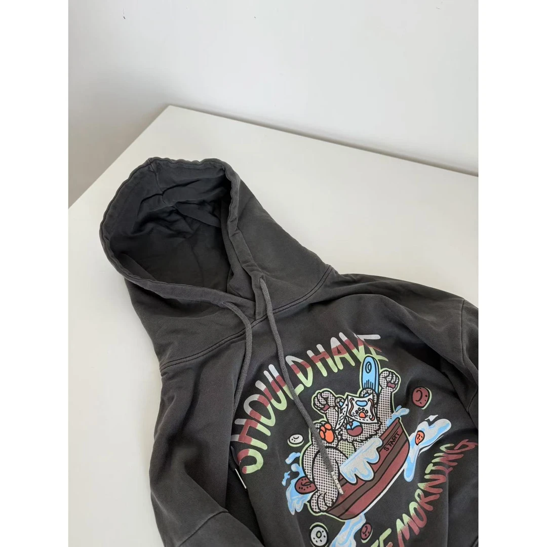 清复古做旧洗澡卫衣   no.退no.换