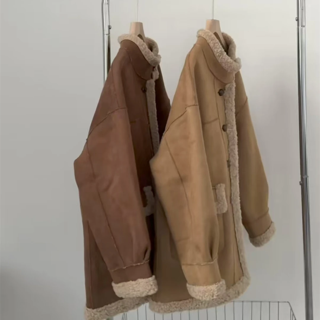 清6671卡其棕双面外套棉衣no.退no.换